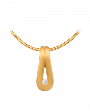 Anhänger aus 750er Gelbgold »100005« mit Diamant