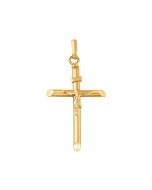 Anhänger aus 585er Gelbgold »Kreuz, Jesus, 100426«