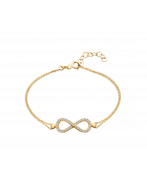 Armkette aus 585er Gelbgold »585er Gold, Unendlich (Infinity), 101200« mit Zirkonia-Gelbgold