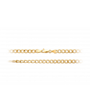 Halskette aus 750er Gelbgold »Panzerkette, 100769«
