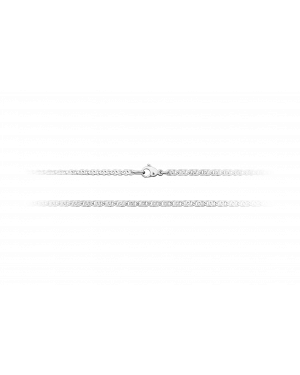 Halskette aus 585er Weissgold »Tigeraugenkette, 100803«