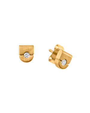 Ohrstecker aus 750er Gelbgold »100021« mit Diamanten