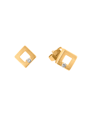 Ohrstecker aus 585er Gelbgold »100041« mit Diamanten