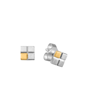 Ohrstecker aus 950er Platin und 750er Gelbgold »100057«