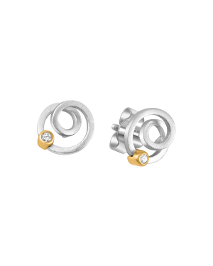 Ohrstecker aus 950er Platin und 750er Gelbgold »100059« mit Diamanten