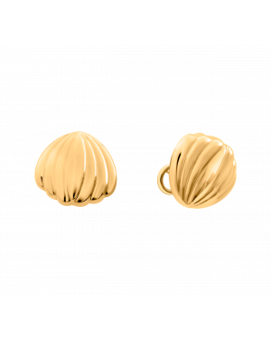 Ohrclips aus 750er Gelbgold »Muschel, 100965«