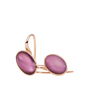 Ohrhänger aus Edelstahl rosé vergoldet »101159« mit Hydrothermalquarz