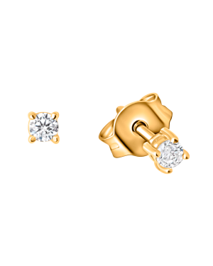 Ohrstecker aus 585er Gelbgold »585er Gold, 14 Karat, 4 Krappen, 101220« mit Diamanten-Gelbgold