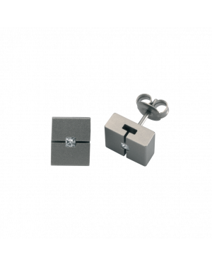 Ohrstecker aus Titan »100190« mit Diamanten