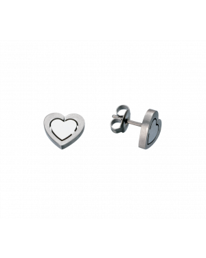 Ohrstecker aus Titan »Herz, 100200«