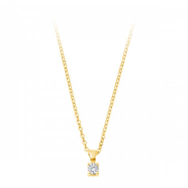 Halskette »585er Gold, 14 Karat, 4 Krappen, 101222« mit Zirkonia