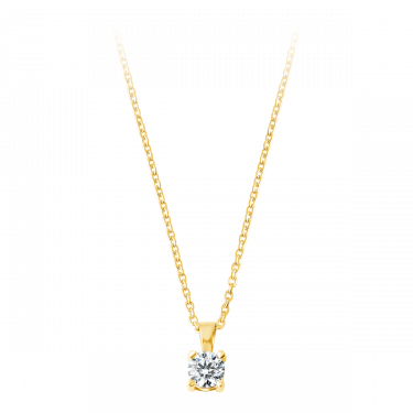 Halskette »585er Gold, 14 Karat, 4 Krappen, 101223« mit Diamant
