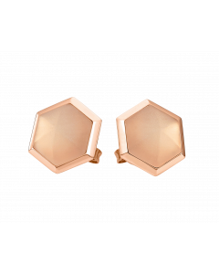 Ohrstecker aus Edelstahl rosé vergoldet »101148« mit Bergkristall