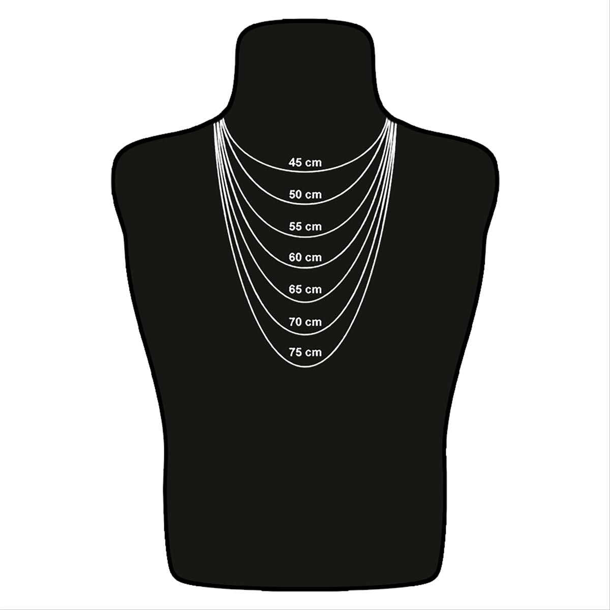 Damen Halskettenlänge messen bei Goldschmiede Jaqueline in Esslingen.